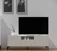 Albello TV lowboard Lanel TV skříňka do obývacího pokoje Bílá 150x55x40 Stylová RTV skříňka od výrobce, mediální skříňka