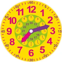Scout Kinder Lernuhr Holz gelb-pink-lila 210000005