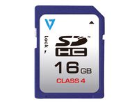 V7 SDHC Speicherkarte 16GB Class 4, 16 GB, SDHC, Klasse 4, 10 MB/s, 4 MB/s, Mehrfarbig