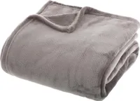 Eazy Living plyšová deka flanelová 180 cm x 230 cm šedá