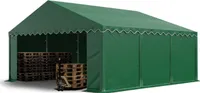 Lagerzelt 5x6 m Industriezelt Unterstand PVC Plane 750 N dunkelgrün mit Bodenrahmen