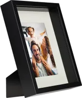 BD ART Box 3D 21x30 cm rámeček na obrazy, čtvercový černý pro výplň, hlubší pro předměty, suvenýry 3 cm, k zavěšení na zeď nebo na stůl
