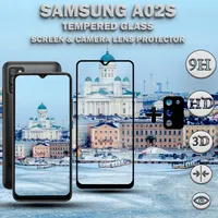 Osłona ekranu i obiektywu Samsung Galaxy A02S wykonana ze szkła hartowanego 9H