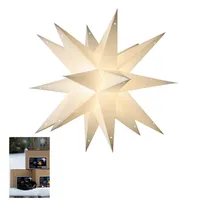Papierstern Weihnachtsstern zur Außenbeleuchtung weiss
