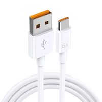 INF 66W 6A Super rychlý nabíjecí kabel USB-C White 1 m