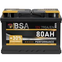 BSA Autobatterie 80Ah 12V Starterbatterie Batterie ersetzt 74Ah 75Ah 77Ah