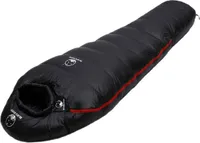BS-01 ster Daunenschlafsack 400g Daune / 0° Komfort - Schwarz Reißverschluss auf der rechten Seite