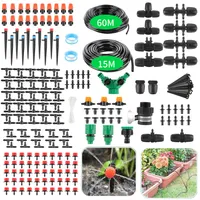 Bewässerungs System 315PCS Garten Bewässerung Kit,60M+15M Bewässerungsrohre, Tröpfchenbewässerung Sprühbewässerung Kühlsystem für Landschaft Gewächsh