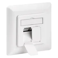 Gniazdo sieciowe, podtynkowe, CAT 6, 2x RJ45