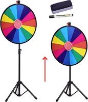 Glücksrad Spiel höhenverstellbar, Spielzeuge für Lotteriespiele Glückspiel , Preisrad Wheel of Fortune mit Kompletten Zubehör für Werbung Wortspiele