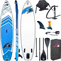 F2 AXXIS 12'2" COMBO HELLBLAU Aufblasbares Stand Up Paddle Board | 372 x 86 x 15 cm| Surfboard für Einsteiger & Fortgeschrittene mit zubehör