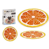 Orangefarbene Kühlmatte für Haustiere (36 x 1 x 36 cm)