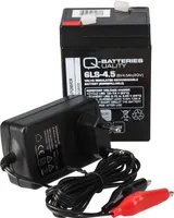 Set - Bleiakku und Ladegerät - 6V 4,5Ah Q-Batteries Akku 0,6A Lader