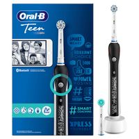 Oral-B Teen Elektrische Zahnbürste, für Teenager ab 12 Jahren, mit visueller Andruckkontrolle, schwarz