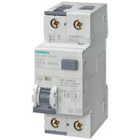 Siemens FI/LS-Schalter, 10 kA, 1P+N, Typ A, kurzzeitverzögert G, superresistent K 30 mA 5SU13547LB13