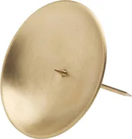 Kerzenhalter mit Dorn Ø8cm Messing Matt Glanz Geburtstagskränzen Adventskränzen