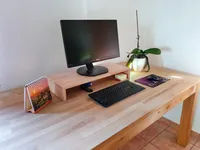 Bildschirmerhöhung PC und TV-Buche massiv 70cm