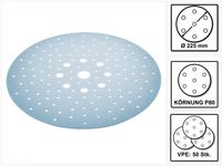 Festool STF D225/128 P80 GR/25 Schleifscheibe P80 225 mm 50 Stk. ( 2x 205655 ) für Langhalsschleifer PLANEX LHS 2 225 EQ(I), PLANEX 225 EQ, PLANEX LHS-E 225 easy
