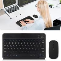 10'' Bluetooth Tastatur mit Kabellos Maus set Für iPad Tablet PC Desktop Laptop