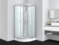 Komplettduschkabine IDEA 80 x 80 - Aluminium Chrom - 80 x 80 x 210 - Mit Glasablage - Dusche komplett