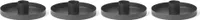 Novaliv 4er-Set Kerzenhalter 6cm Metall Stabkerzen Tafelkerzen SCHWARZ Adventskranz weihnachtliche Tischdekoration scandic chic Stabkerzenhalter Kerzenteller Kerzenständer candle holder Kerzenpin