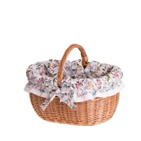 Einkaufskorb / Geschenkkorb aus Weide 42X34 H 23/36 CM
