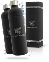 Luckymoose® Infinity fľaša 1,25 l pre Aarke Carbonator 3, Philips GoZero a Brita SodaOne - fľaša z nehrdzavejúcej ocele, ktorú možno umývať v umývačke riadu