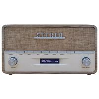 Inter Sales DAB-36LW Digitalradio Holzoptik hell