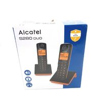 Alcatel S280, DECT-Telefon, Kabelloses Mobilteil, Freisprecheinrichtung, 50 Eintragungen, Anrufer-Identifikation, Schwarz, Orange