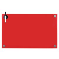 Glasmagnettafel 100x60cm Rot Pinnwand Whiteboard Memobrett Planer Organizer