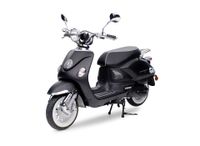 Venezia Schwarz Matt 50ccm 45 km/h Retro Motor Roller Scooter Moped