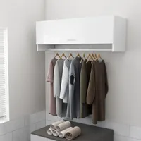 Kleiderschrank Hochglanz-Weiß 100x32,5x35 cm Holzwerkstoff , Kleiderschränke Design 2024