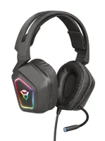 Trust Gaming Headset GXT 450 Blizz, Virtueller 7.1 Surround Sound, USB Kopfhörer mit Mikrofon, Over-Ear, LED-Beleuchtung, Integrierte Fernbedienung, für PC, Computer und Laptop - Schwarz