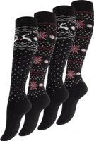 Yenita® Kniestrümpfe 4 Paar mit Norwegermuster 39-42
