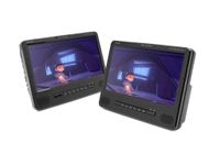 Caliber Tragbares DVD -Player -Auto - Set von 2 Spielern - 9 Zoll Bildschirm - mit Akku für 1,5 Stunden Spielzeit (MPD298)