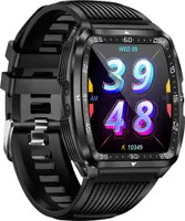 INF Smartwatch mit Herzfrequenz-, Blutdruck- und Blutsauerstoffmessung Schwarz