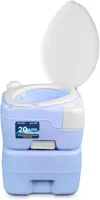 SereneLife Camping Toiletten - 20L Porta Potti Chemietoilette mit Handyhalter, 120 Spülungen, 12L Frischwassertank, Reinigungssprühgerät, Campingklo