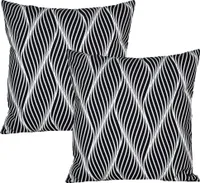 JACK 2er Set 45x45cm Motiv Outdoor Kissenhülle Kissenbezug Wasserfest Sitzkissen Lounge Kissen Garten Stuhl Lotus Effekt, Farbe:Abstrakt