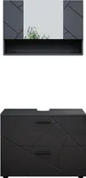 Vicco Badmöbel-Set Irma, 2 Teile, Unterschrank 80 cm, Anthrazit Hochglanz