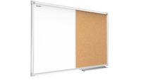 ALLboards Kombitafel 2 in 1 Magnettafel & Kork-Pinnwand mit Aluminiumrahmen 90x60cm Korktafel Whiteboard