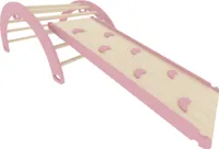 Spielplatz indoor | Kletterbogen Holz Schaukel Rutsche für Kinder | Montessori Spielzeug Kinderrutsche