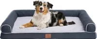Orthopädisches Premium Hundebett mit Egg Foam, Hundesofa, Hundekissen, waschbar, flauschig, Bezug abnehmbar, waschbar, 71 x 58 x 17 cm, hellgrau (L)