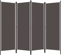 vidaXL 4-tlg. Raumteiler Anthrazit 200x180 cm