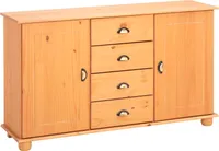 Sideboard Anrichte COLMAR, Kiefer massiv, 4 Schubladen, 2 Türen, gebeizt und gewachst