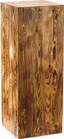 Dekosäule aus Holz 80x30x30 cm – Rustikale Holzsäule als Bodenwindlicht Ständer oder Blumensäule – Baumstamm Deko für Wohnzimmer – Stabil & Langlebig