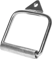 GORILLA SPORTS® Einhandgriff - mit Drehbarem Griff, bis 200 kg Belastbar, geschlossen, gerändelt, aus Chrom - Einhandkabel, D-Griff, Kabelzuggriff