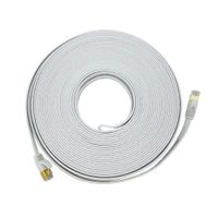 Patch kabel CAT7 síťový kabel LAN DSL bílý síťový kabel Ethernet plochý 30m
