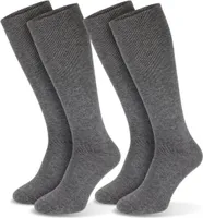 2 Paar Kompressionsstrümpfe Stützkniestrümpfe Kniestrümpfe Uni Tarjane® - 35/38 - Grau