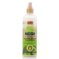 African Pride Olive Miracle 7-IN-1 Leave-In Moisture Restore Hair Curl Refresher with Olive and Tea Tree Oil 12oz