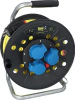 KALLE DAS KABEL Camping Kabeltrommel Schuko H07BQ-F 3G 2,5 mm² 25 Meter Extreme Signal Gelb IP44 Campingkabel Verlängerungskabel Womo Schukoverlängerung